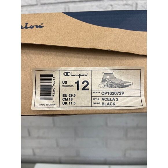 Champions Acela 2 PS Boys Black Shoe Size 12 - Picture 12 of 12